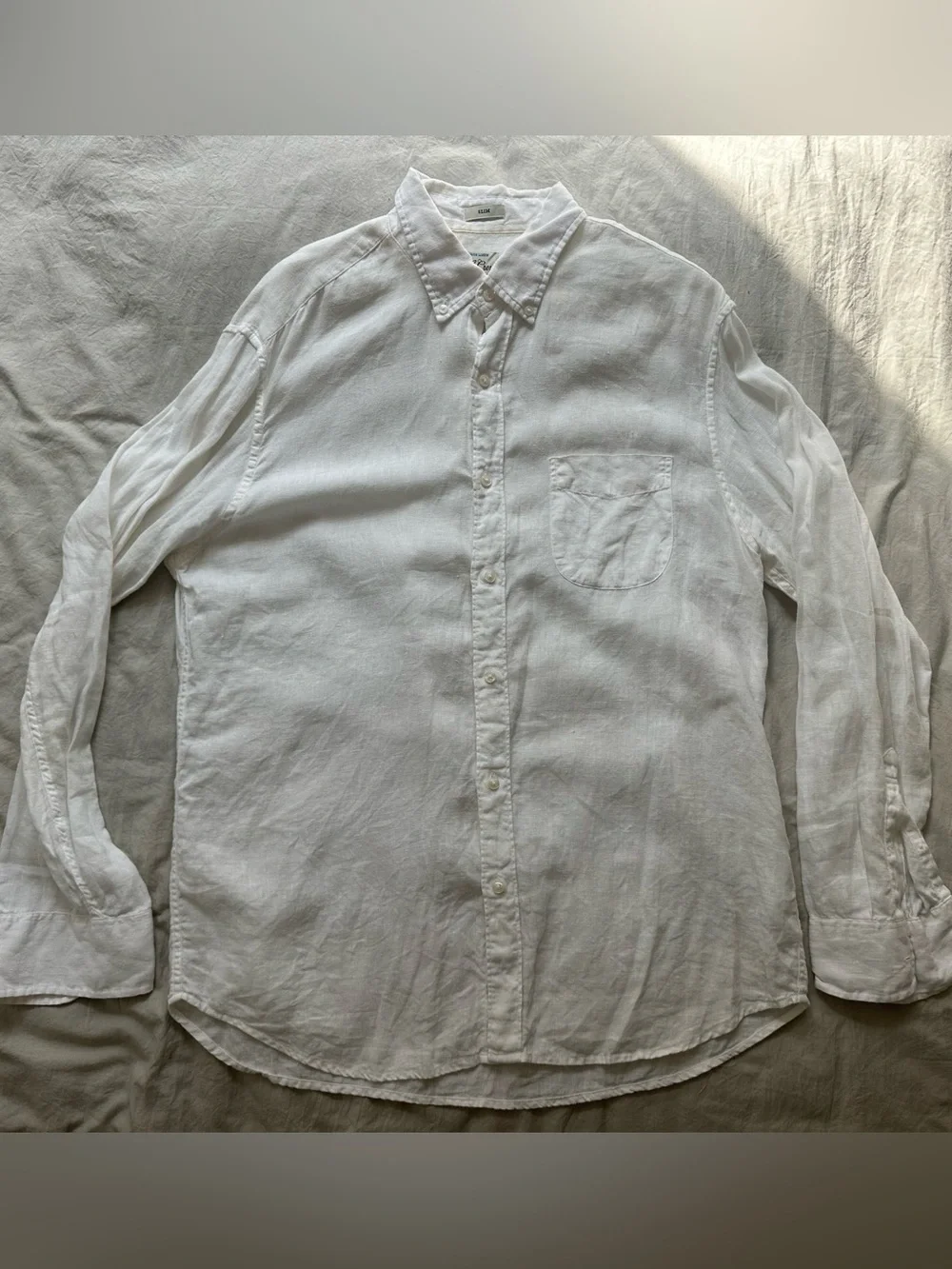 Jcrew Baird Mcnutt large men’s Linen shirt slim